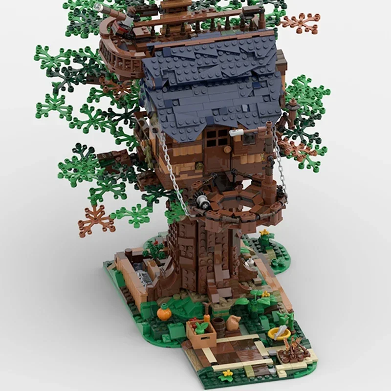 Moc Building Blocks Medieval Model New Life Tree House Technical Bricks DIY Assembly Christmas Toys For Child Holiday Gifts