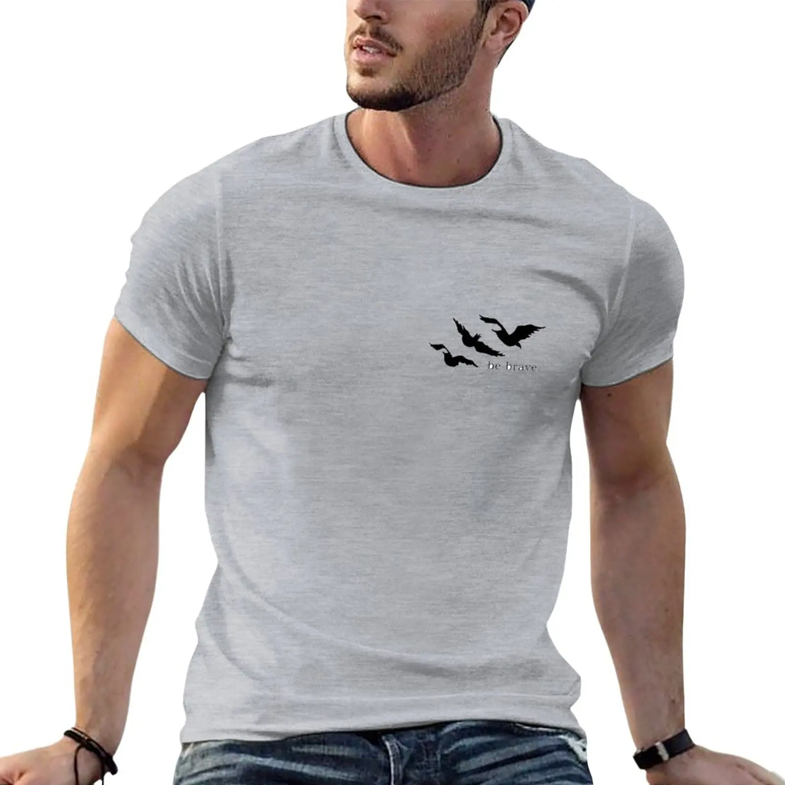 Be Brave Divergent Birds T-Shirt vintage Blouse vintage clothes boys animal print shirt sweat shirts, men