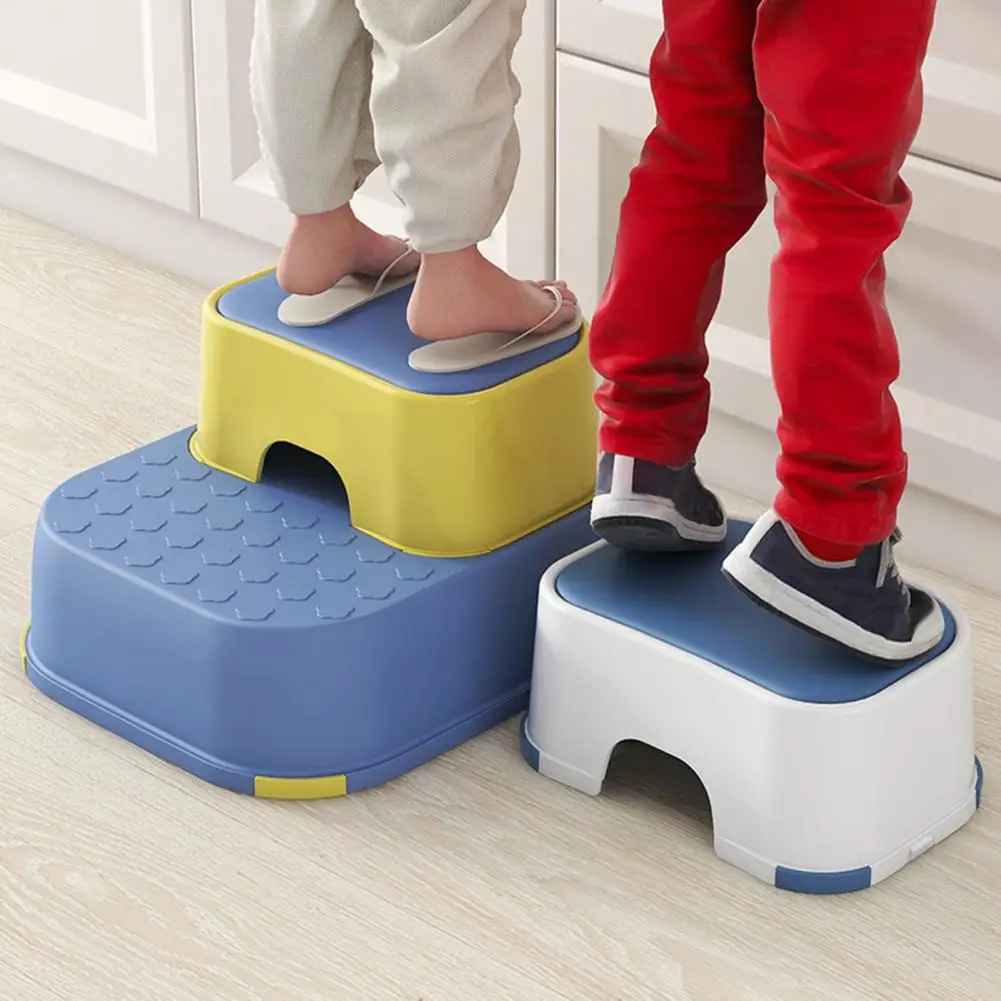 Children Bathroom Stool Toddler Step Stool with Toy Storage Function Non-slip Rubber Feet Potty Training for Boys Girls for Kids