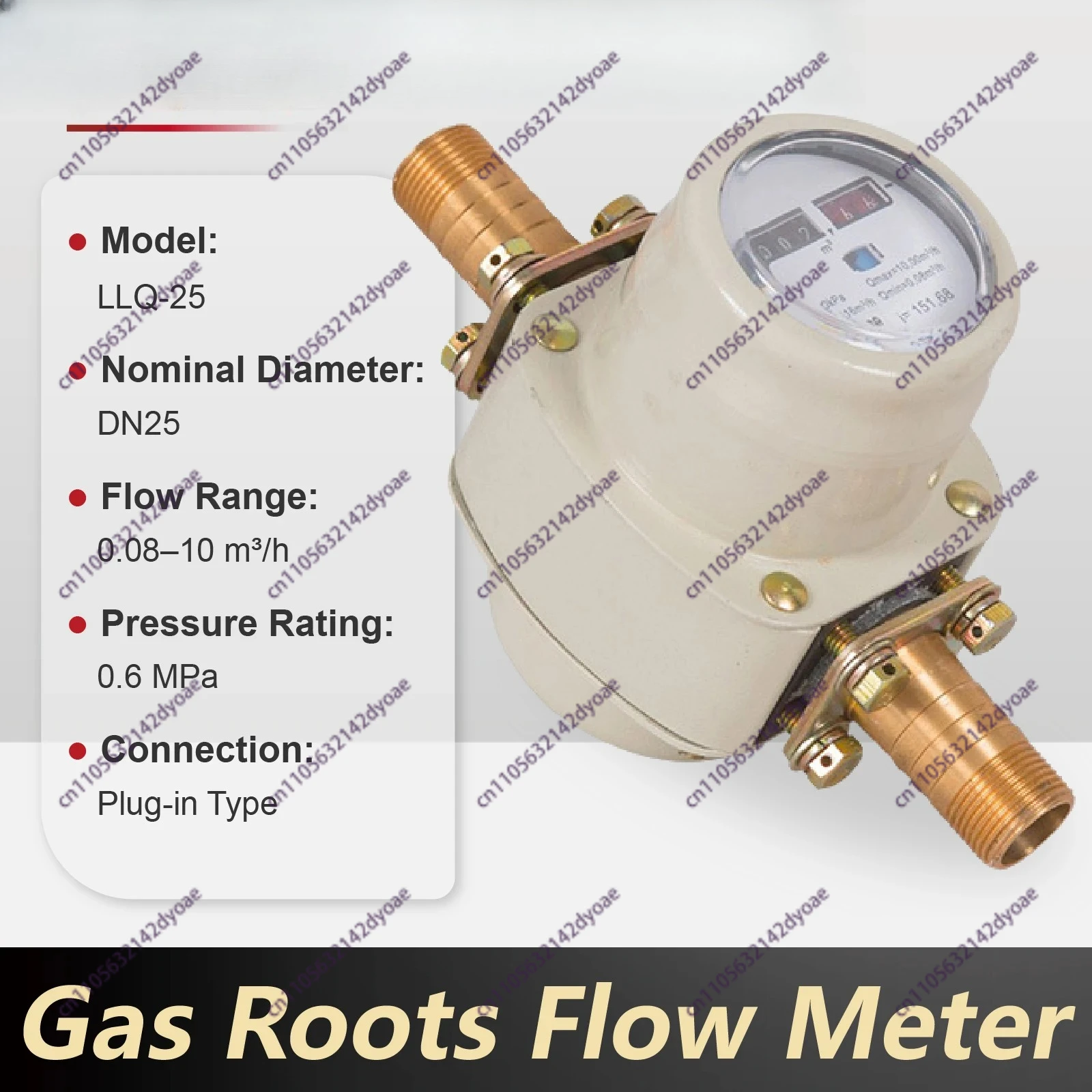 Medidor de Flujo de Gas Mecánico de Alta Precisión LLQ-25 DN25 para Instalación de Tuberías de Gas Natural, GLP y Biogás