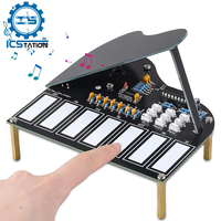 DIY Soldering Practice Kit 7 Keys Mini Piano Violin Guitar Soldering Project Electronic Musical Instrument Early Learn Education