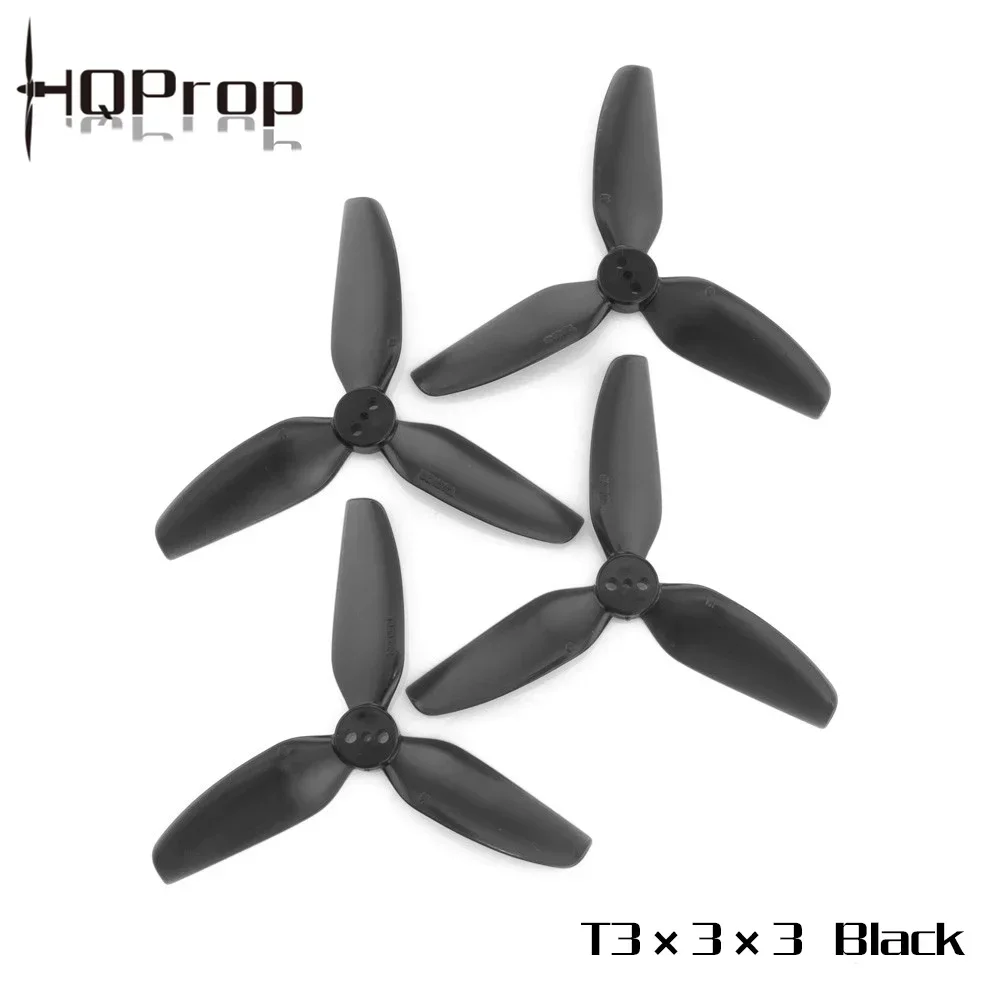 10Pairs(10CW+10CCW) HQPROP T3X3X3 3030 3-Blade Propeller 1.5mm (Random Color)