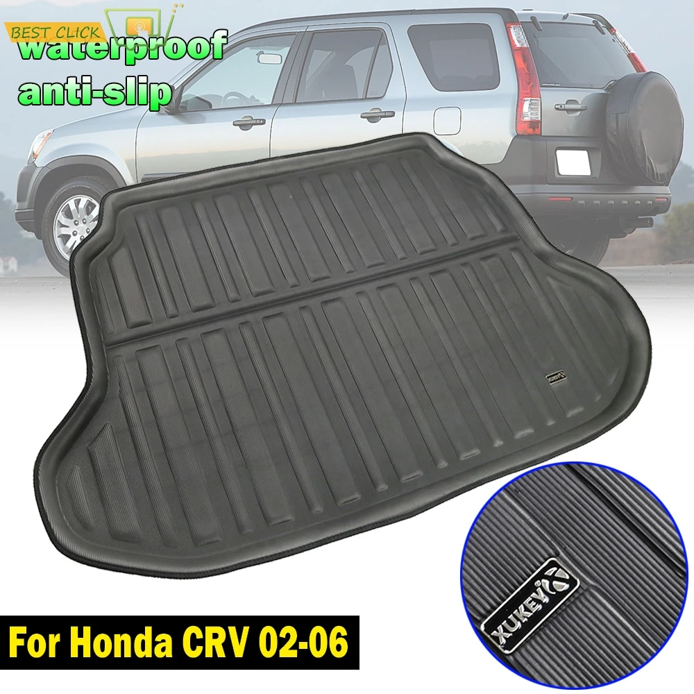 Accessories For Honda CR-V CRV 2002-2006 Rear Trunk Tray Cargo Boot Liner Mat Floor Protector Carpet Mud Kick 2003 2004 2005