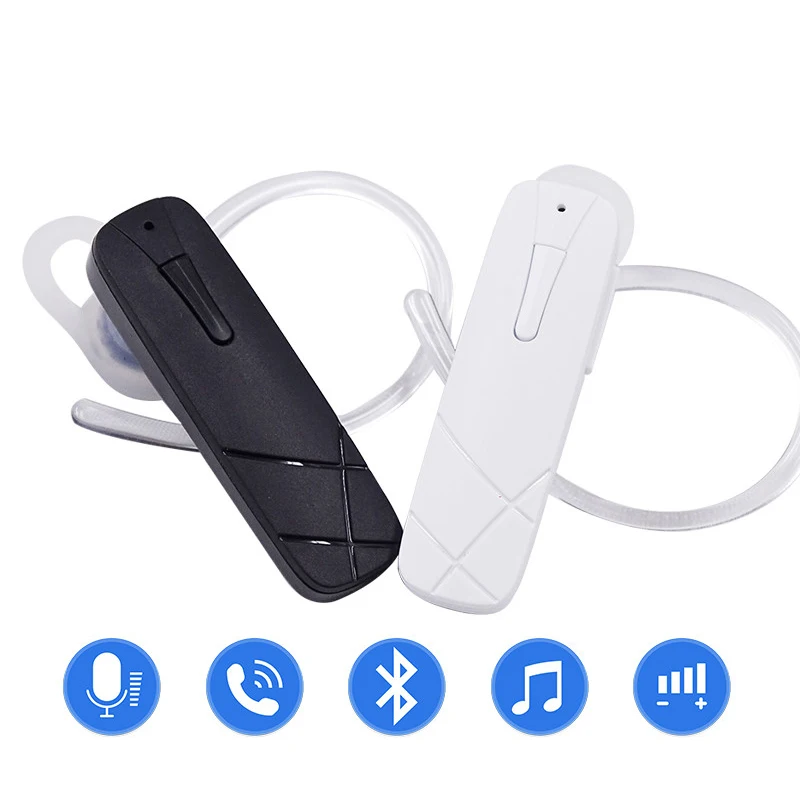 Mini Bluetooth Earphone Stereo Bass Bluetooth Headset Handsfree Earloop Wireless Earpiece With Microphone For Smart Phones