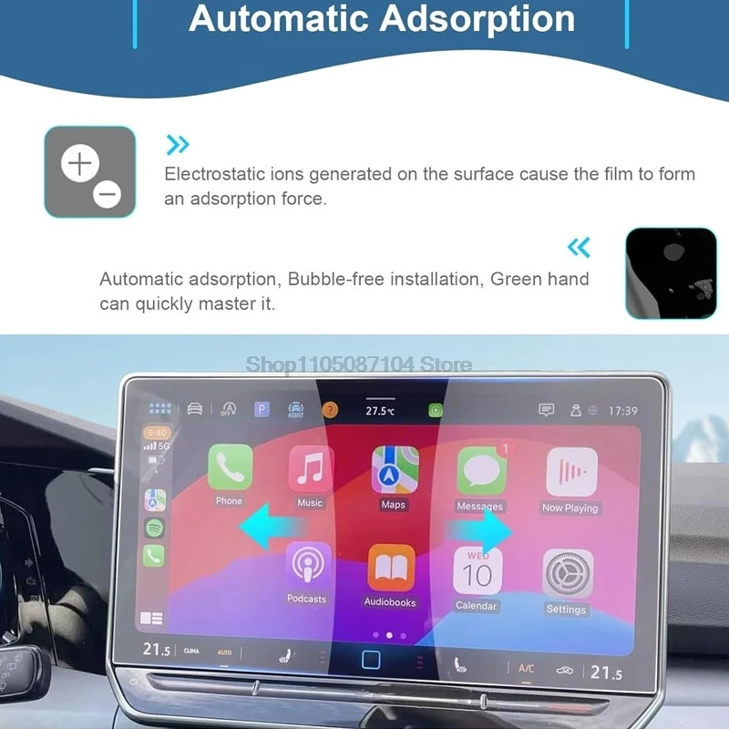 Tempered glass screen protector for Volkswagen VW Golf 8.5 MK8.5 Variant GTI Alltrack R 2024-2026 12.9 inch Car infotainment