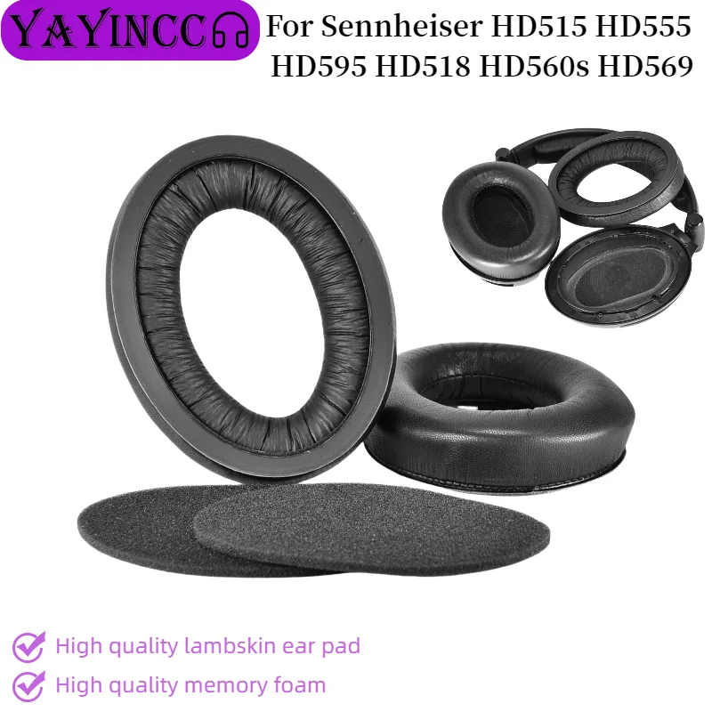 

New Arrivals Ear Pads For Sennheiser HD515 HD555 HD595 HD518 HD560s HD569 Headphones Replacement Soft Foam lambskin Earmuffs