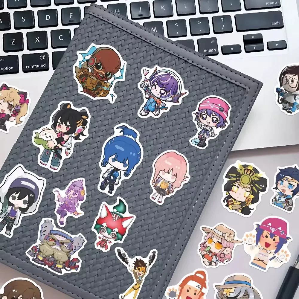 10/48Pcs Cute Overwatch Creative Fun Sticker for DIY Notebook Suitcase Water Bottles Toy Helmet Decoration Waterproof Desktop