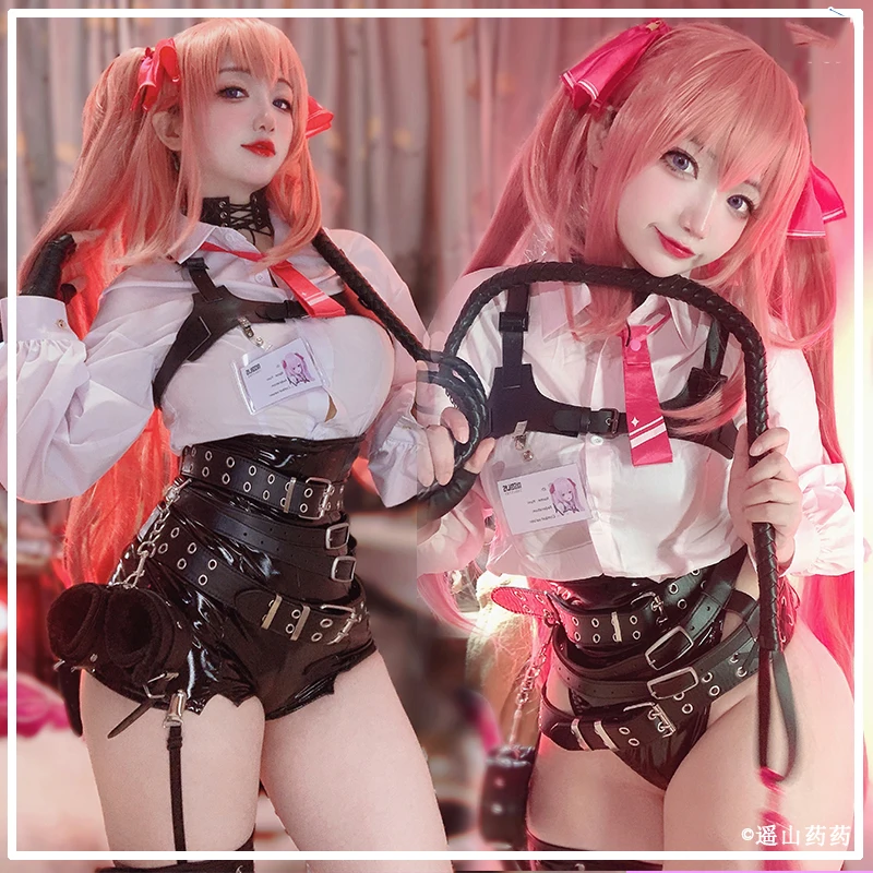 

InYOYO Anime Game NIKKE The Goddess Of Victory Yuni Daily Party Top Pants Belt Uniform Cosplay Costume Role Play Clothing Women