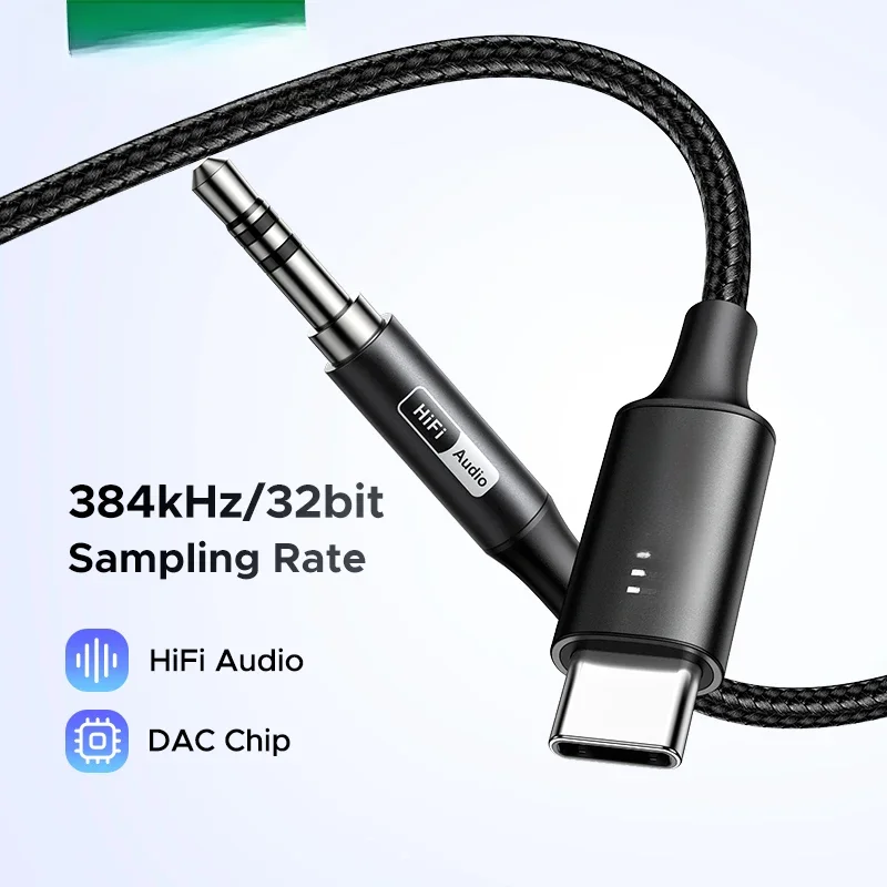 

Адаптер Z USB-C на 3,5 мм для наушников, аудиокабель Hi-Fi с ЦАП, шнур Type-C Aux Jack
