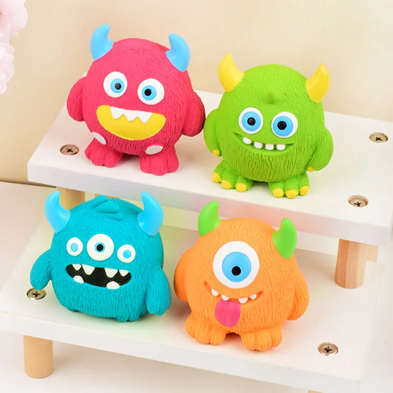 Squeaky Cyclops Monster Dog Toy Interactive Boredom Relief Pet Toy Soft Chew Play Toy for Puppy Small Medium Dogs Teething