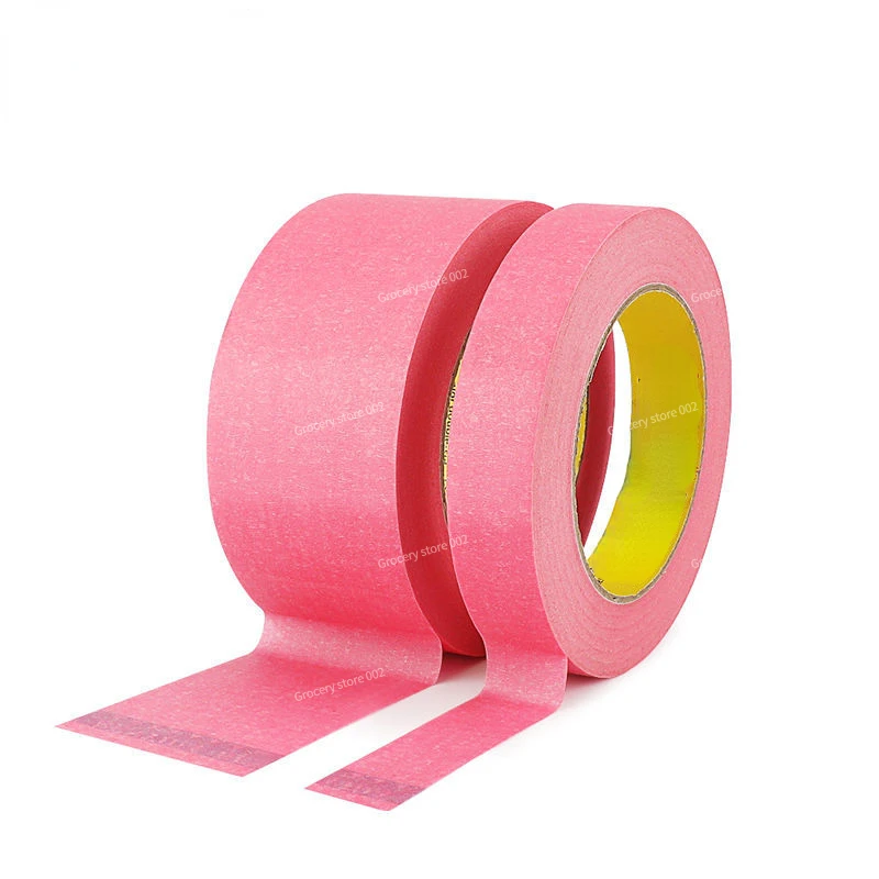 066 Pink Masking Paper Tape Car Detailing Home Decor Spray Paint Masking Floral Wrapping Tape Colorful and Easy To Tear H45661