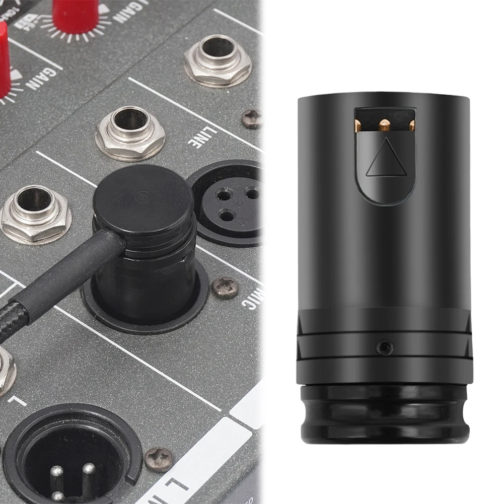 Stecker auf Stecker/Buchse auf Buchse, kompakter XLR-Mikrofon-Lötadapter, 90-Grad-rechtwinkliges Gehäuse aus Zinklegierung für Mikrofonmischer