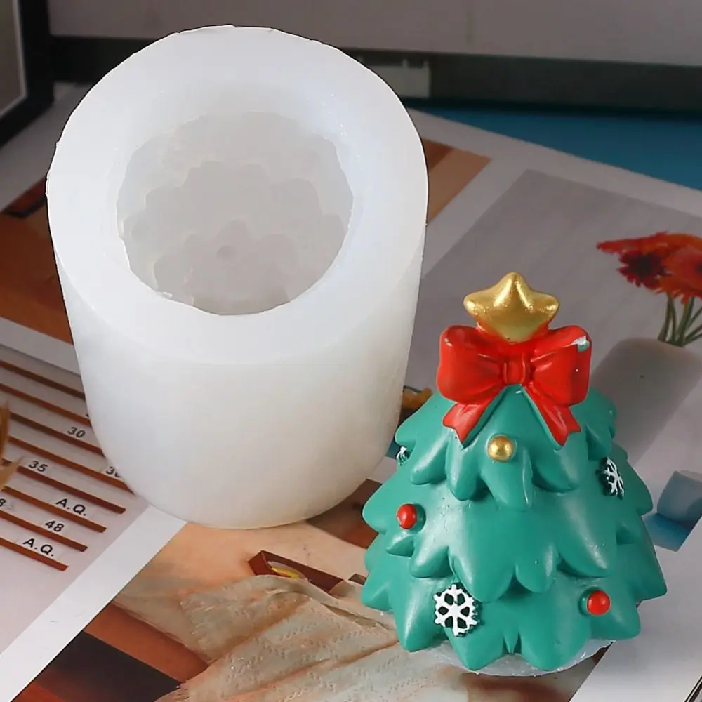 

Силиконовая форма для свечей в виде рождественской елки, 3D-форма для свечей, настольное украшение, форма для мыла, для изготовления свечей