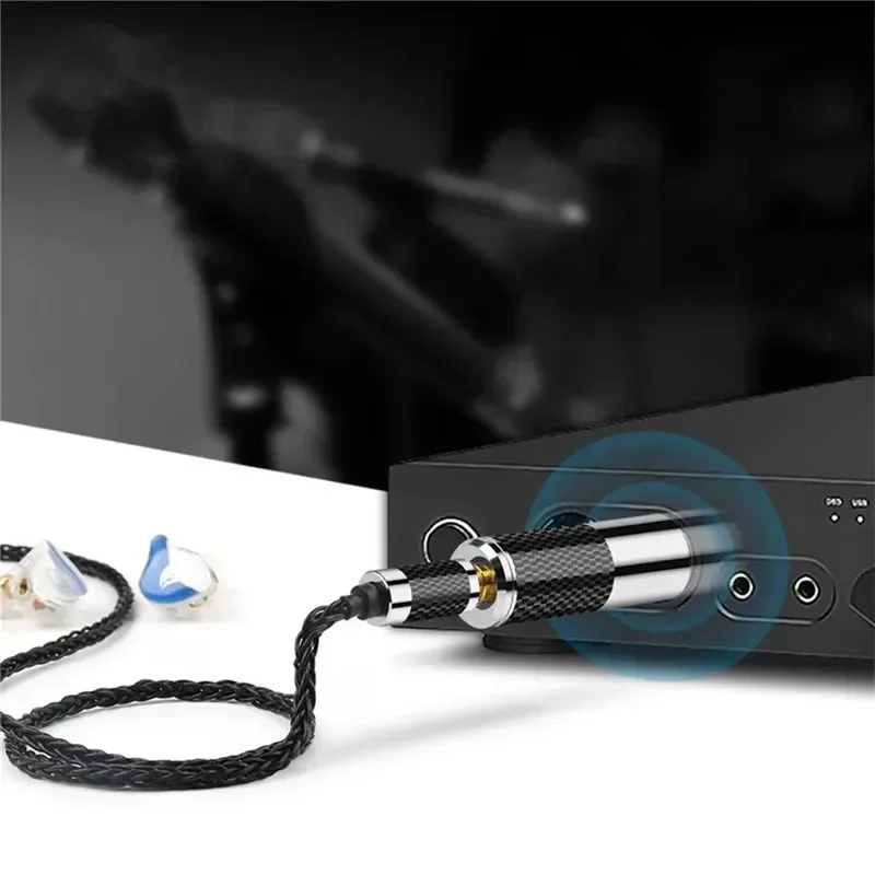 Conector XLR Jack 3,5 2,5 4,4 a 4 pines, convertidores de auriculares para amplificador de Radio, decodificador, adaptador de Audio de fibra de carbono macho y hembra