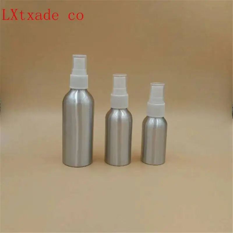 스프레이 포함 빈 실버 알루미늄 금속 향수병, 화장품 용기, 도매, 50 개, 30, 50ml, 100ml, 120ml, 1 3.5, 4 OZ