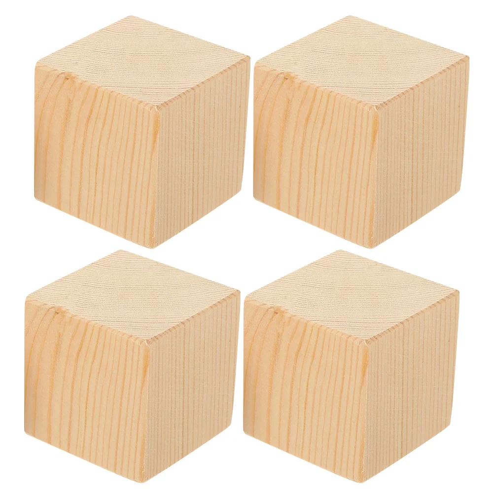 

4 Pcs Heightening Block Table Lift Blocks Bed Raisers Sofa Risers Leg Pad for Desk Legs Extenders Wood Furniture