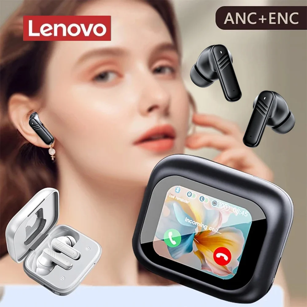 سماعات لينوفو الجديدة بشاشة لمس كاملة ANC بلوتوث 5.4 سماعات إلغاء الضوضاء HiFi ستيريو لاسلكية داخل الأذن سماعات أذن ENC #1