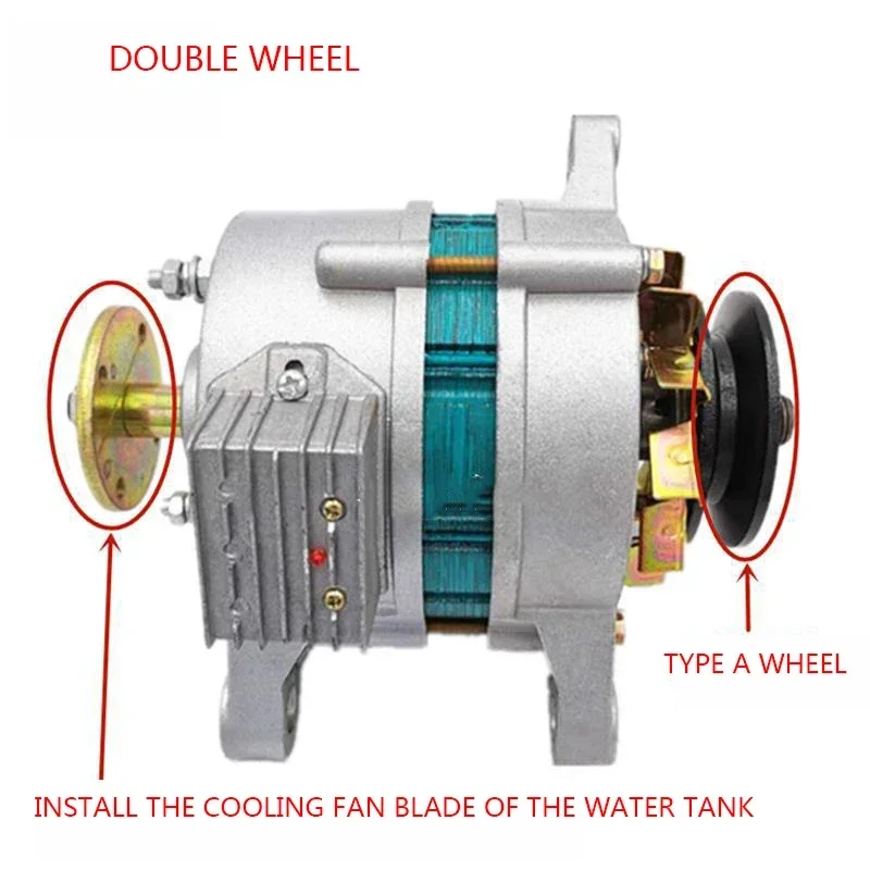 Imagem -02 - Carregamento com Gerador de Lâmpada 12v 14v Veículo Agrícola Triciclo Trator Dual-purpose Gerador de Ímã Permanente ac dc