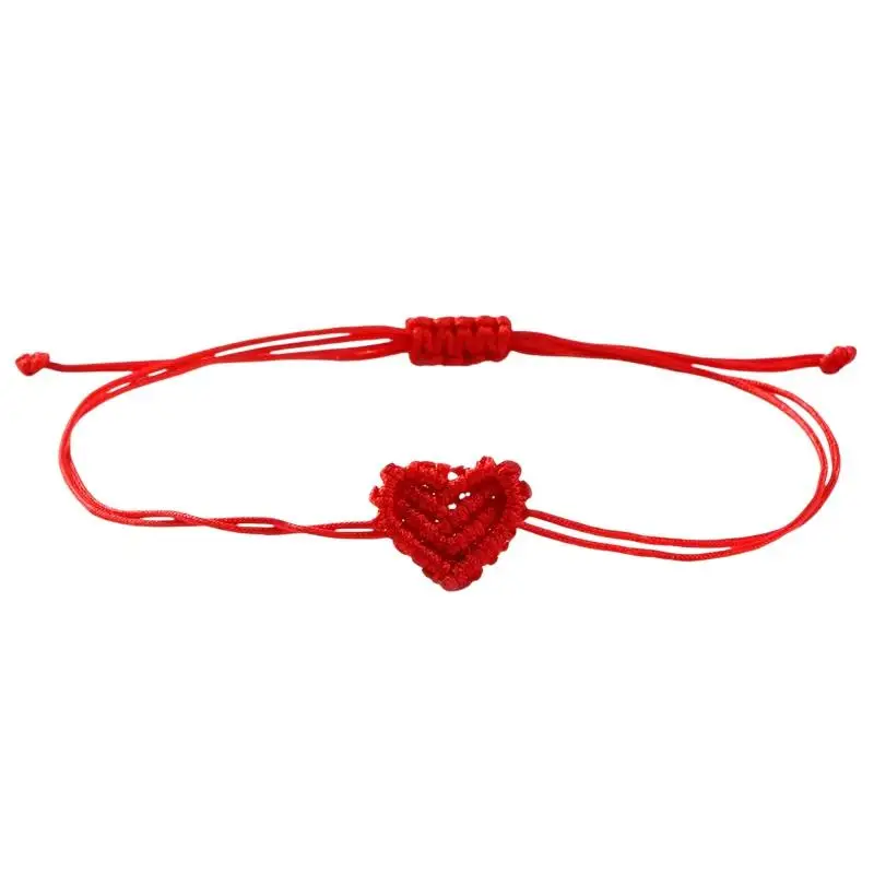 1 Stück Herz-Armband, Boho-Stil, verstellbares Paar-Armband, geflochtenes Freundschaftsarmband – Detail 6