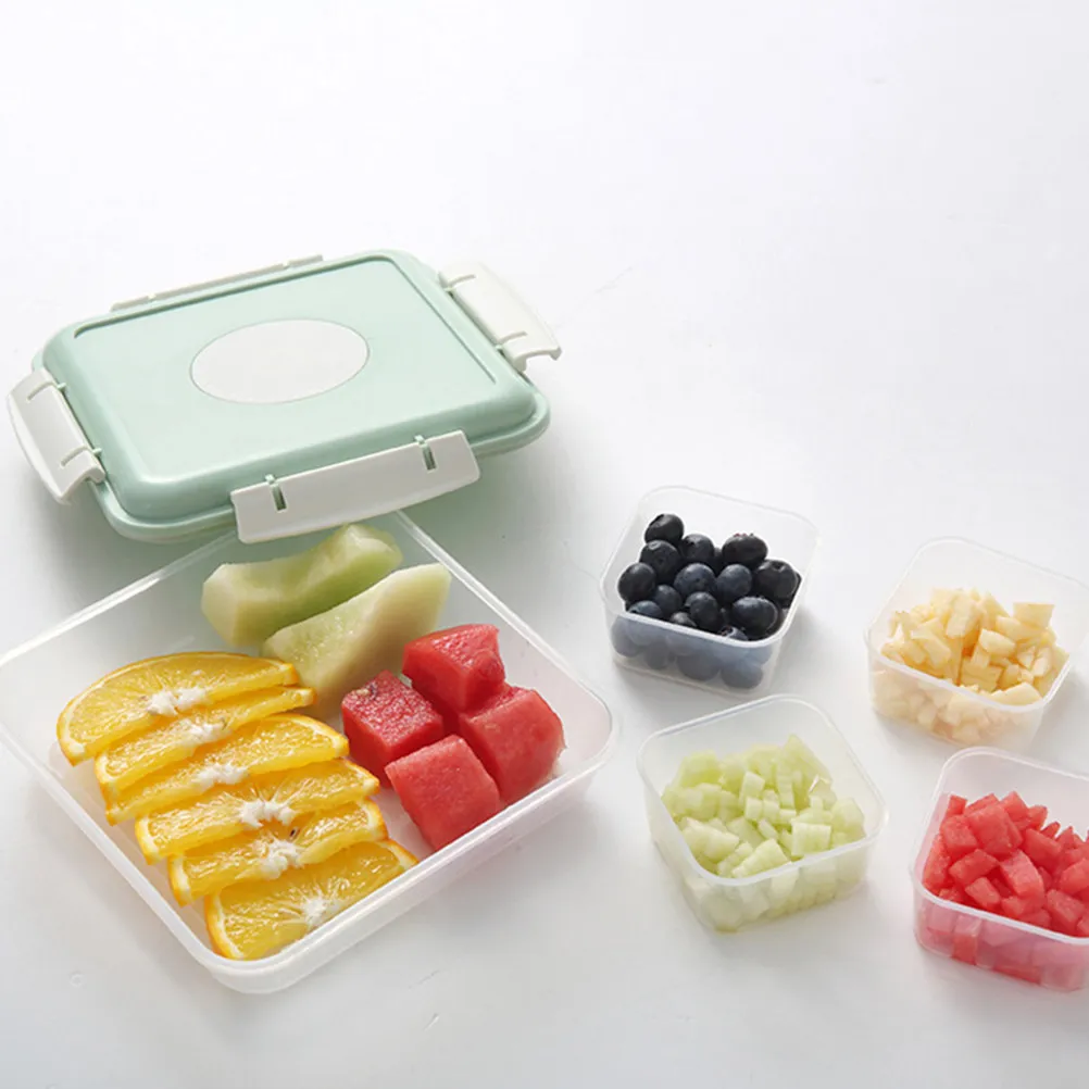 

8Pcs Food Storage Containers for Babies Small Portion Control Meal Prep Clear Body Tight Seal Lid Ideal for Fruit Snack Spice