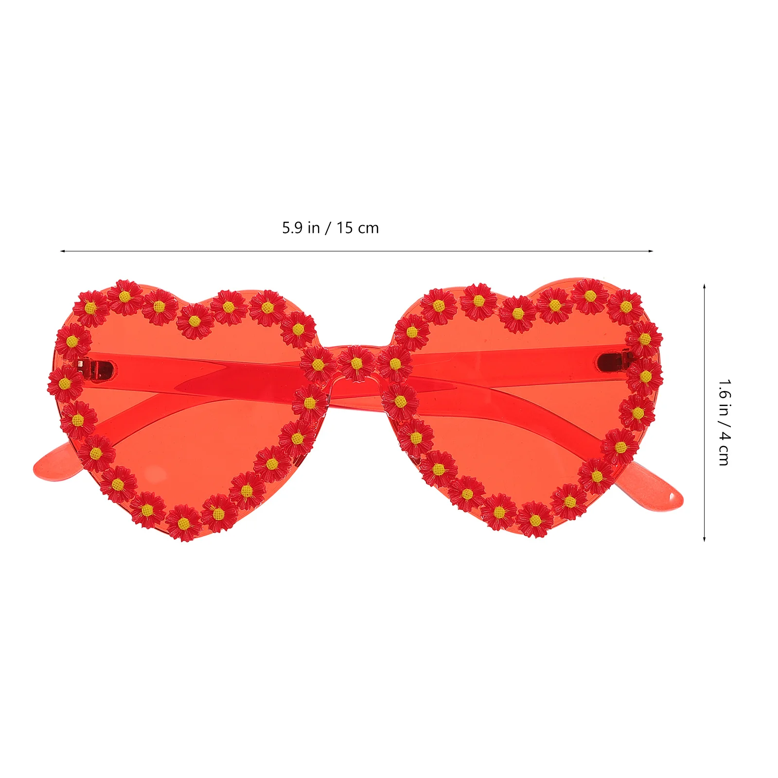 

Red Heart Sunglasses for Women Summer Beach Party Red Heart Sunglasses Birthday Photo Shoot Sun Protection Accessories