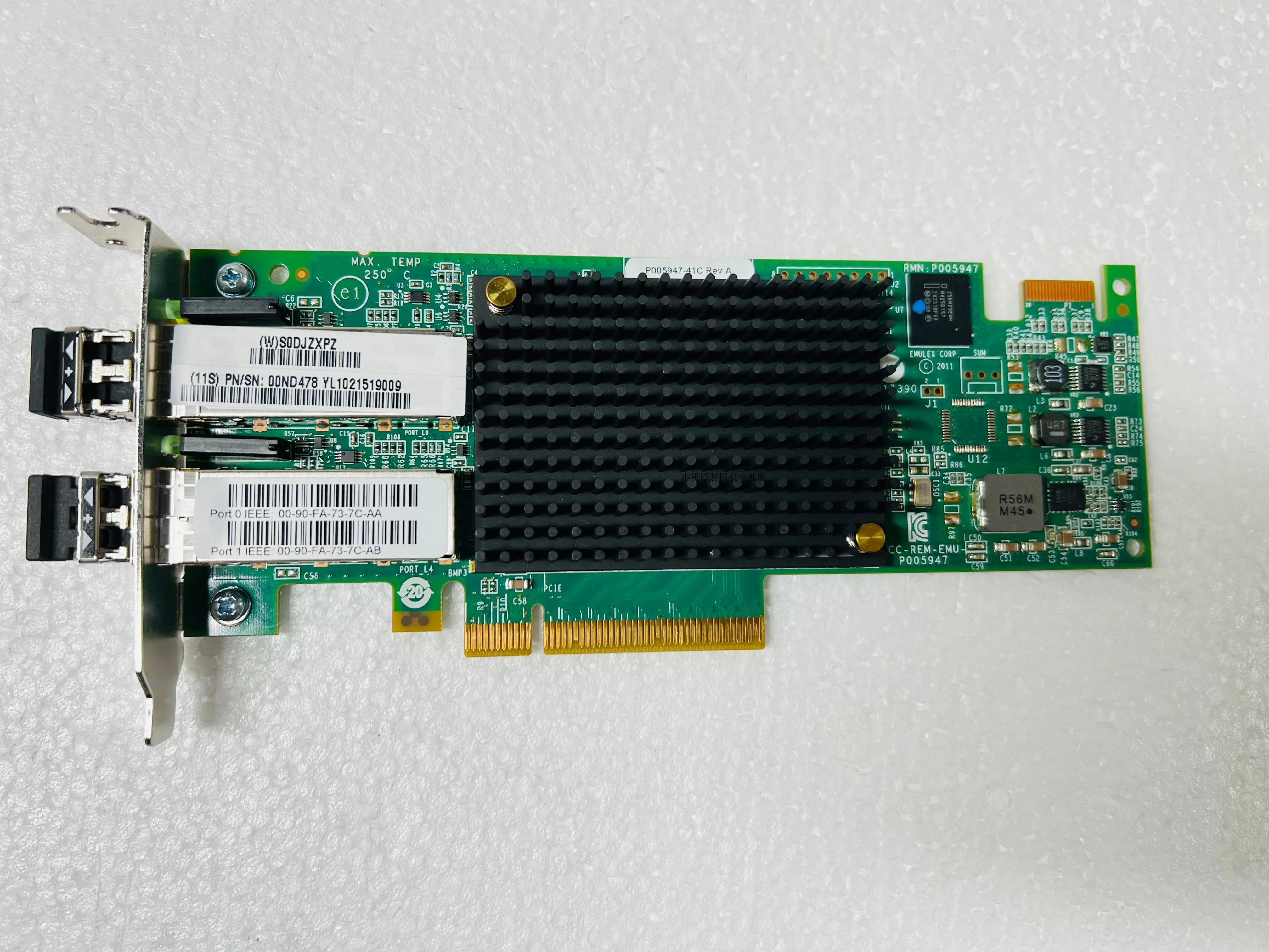 

Для оригинальной IBM 577F 00ND478 двухпортовой оптоволоконной карты HBA 16G EN0A 00E3495 00E3496