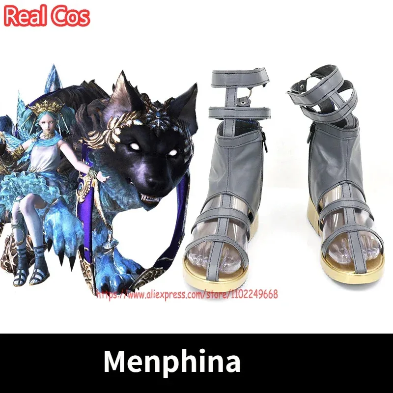 أحذية RealCos Final Fantasy FF14 Menphina التأثيرية أحذية أزياء الهالوين التأثيرية