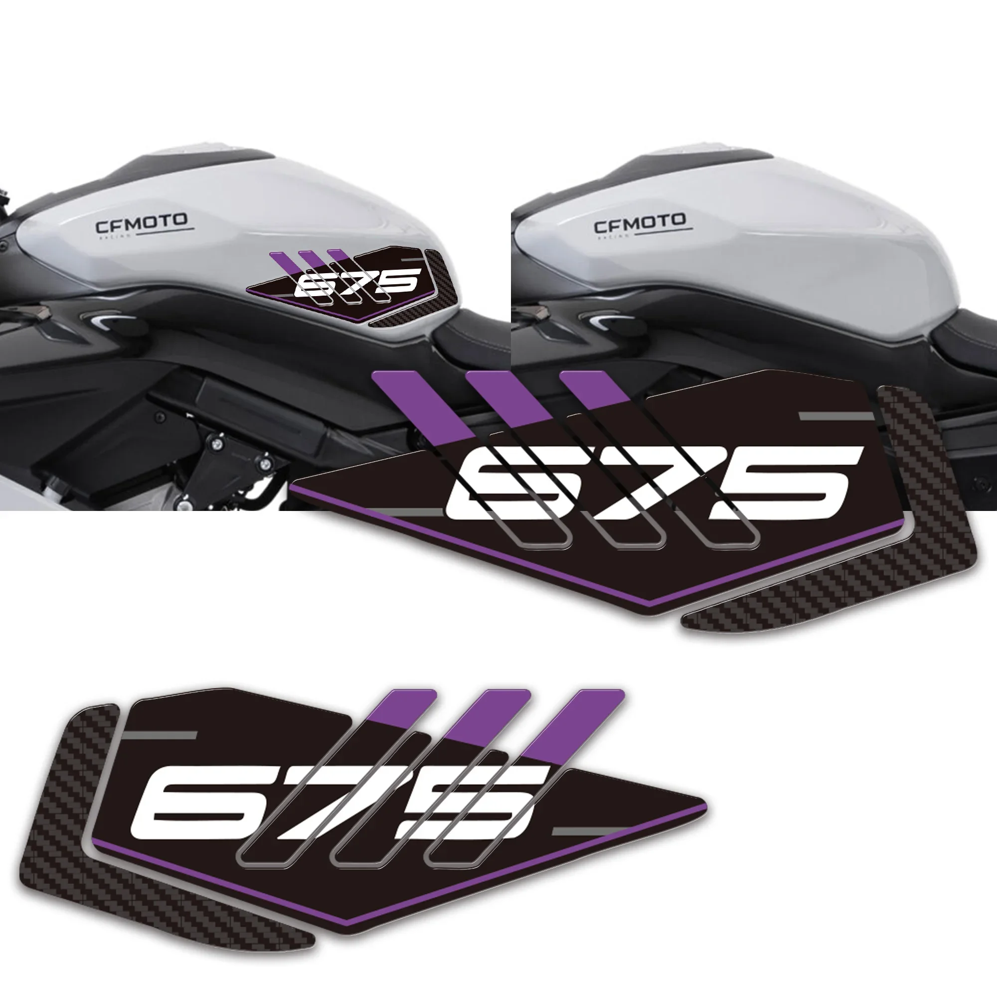 New For CF 675SR R 675SR Tank Pad Knee Grip Protection Anti-slip 3D Stickers Decals Accessories 2025 2026