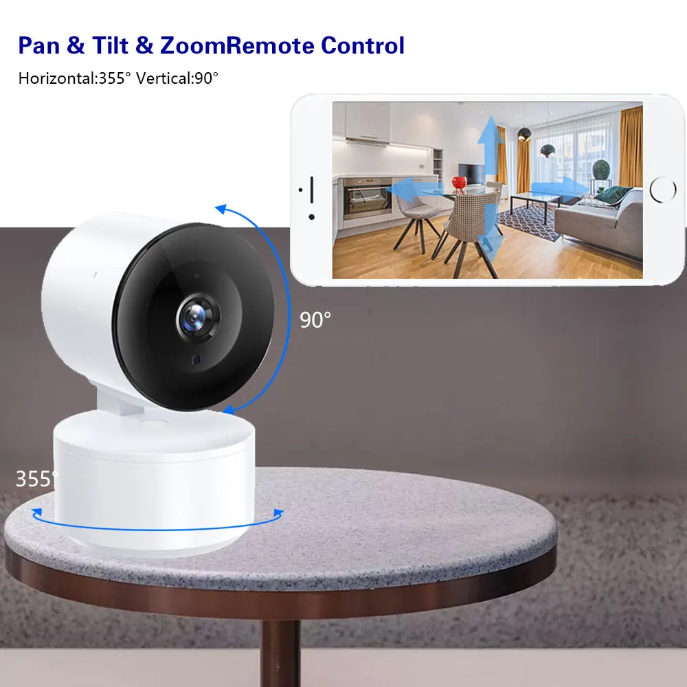 Imagem -03 - Mini Baby Video Monitor Câmera de Vigilância Wifi Áudio 2-way Visão Noturna Auto Rastreamento Ptz Cctv Smart Home Security 5mp