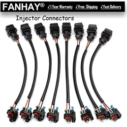 8pcs/Set Fuel Injector Wire Harness Plug Adapter Fit for Jetronic EV1 to Mini Delphi Multec 2 ABS Plastic