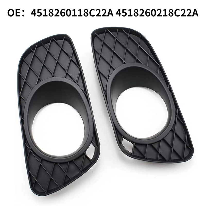 Car Fog Lamp Bezel LH RH Fog Light Grille Cover Fit For SMART FORTWO 451 2008-2012 4518260118C22A 4518260218C22A