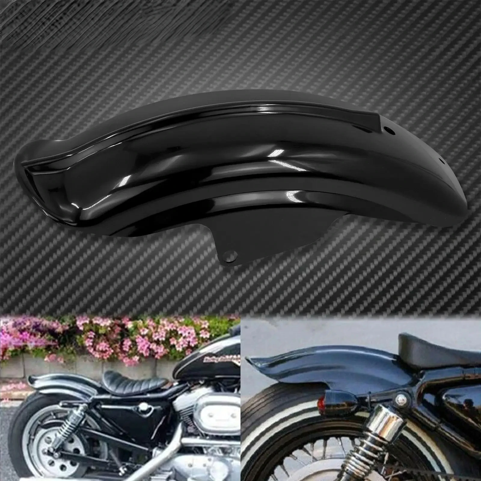 

Motorcycle Rear Back Mudguard Fender Black Frames Harley Sportster XL883 1200 Custom Roadster Solo Bobber Chopper Cafe Racer