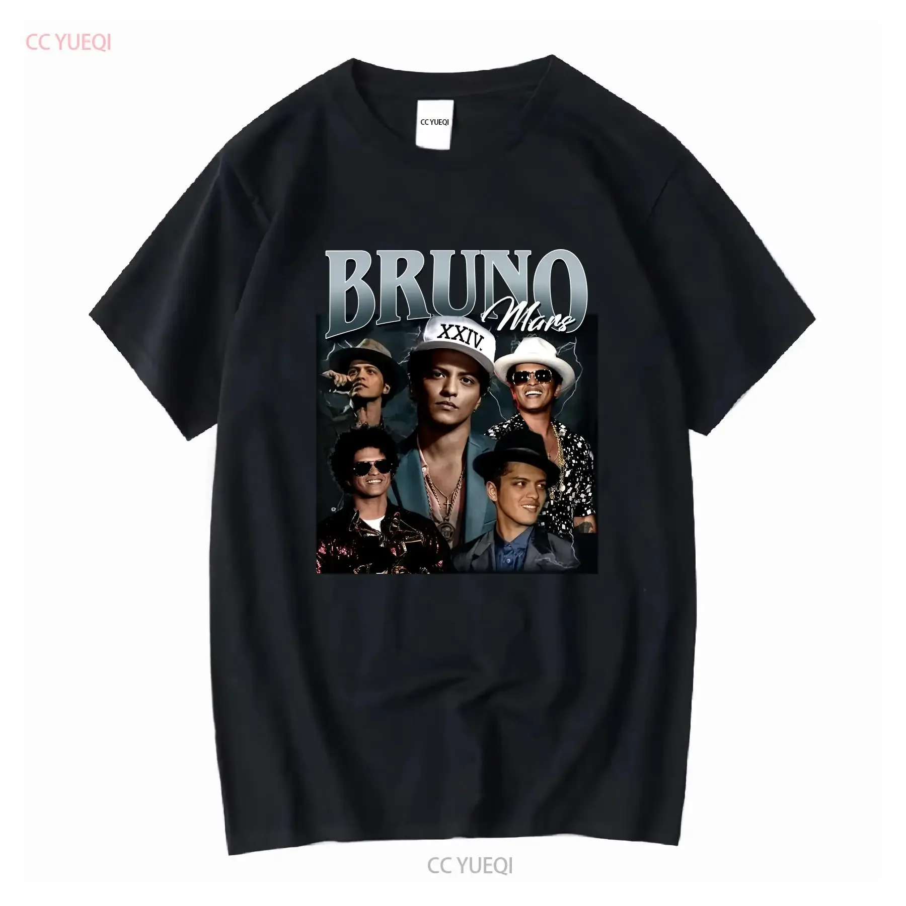 Bruno Mars Vintage T-Shirt 90er Jahre SweaT lange oder kurze Ärmel Vintage Washed Streetwear Soft Casual Stretched Designerkleidung