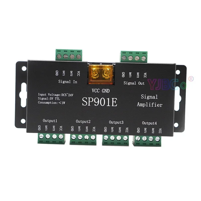 Repetidor amplificador de señal SPI direccionable RGB IC píxeles WS2812B WS2811 APA102 tira de LED atenuador de luz de Panel de matriz programable