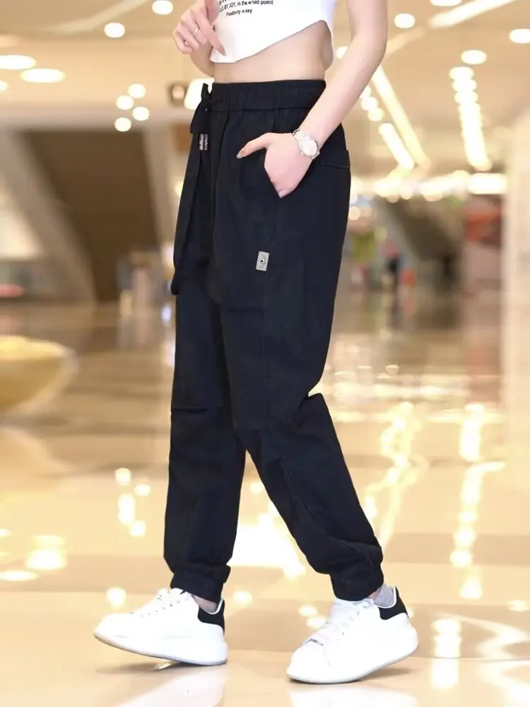 Men's and women's trendy brand simple casual versatile cropped pants