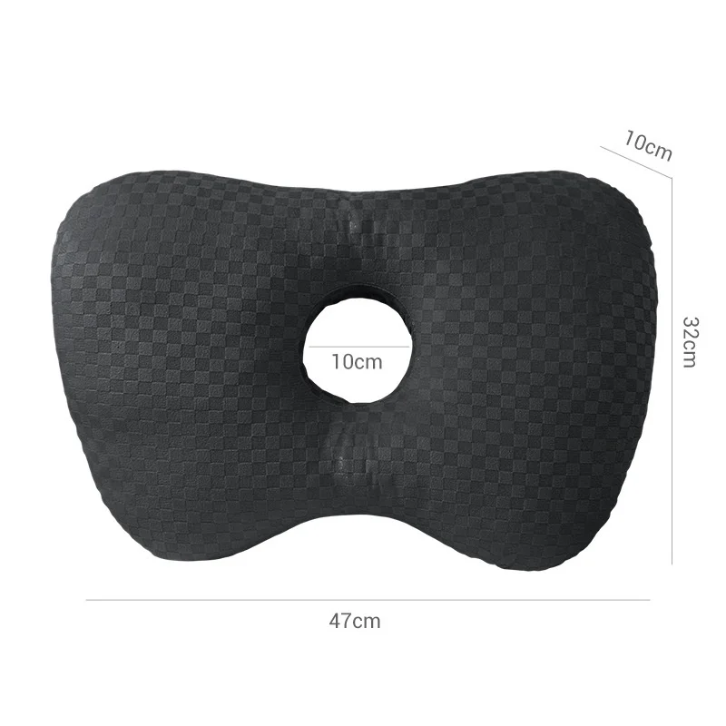 Memory Foam Orthopedic Ear Hole Pillow For Elderly Patients Beauty Salon Hospital Black Ear Cushion Side Sleep Relief