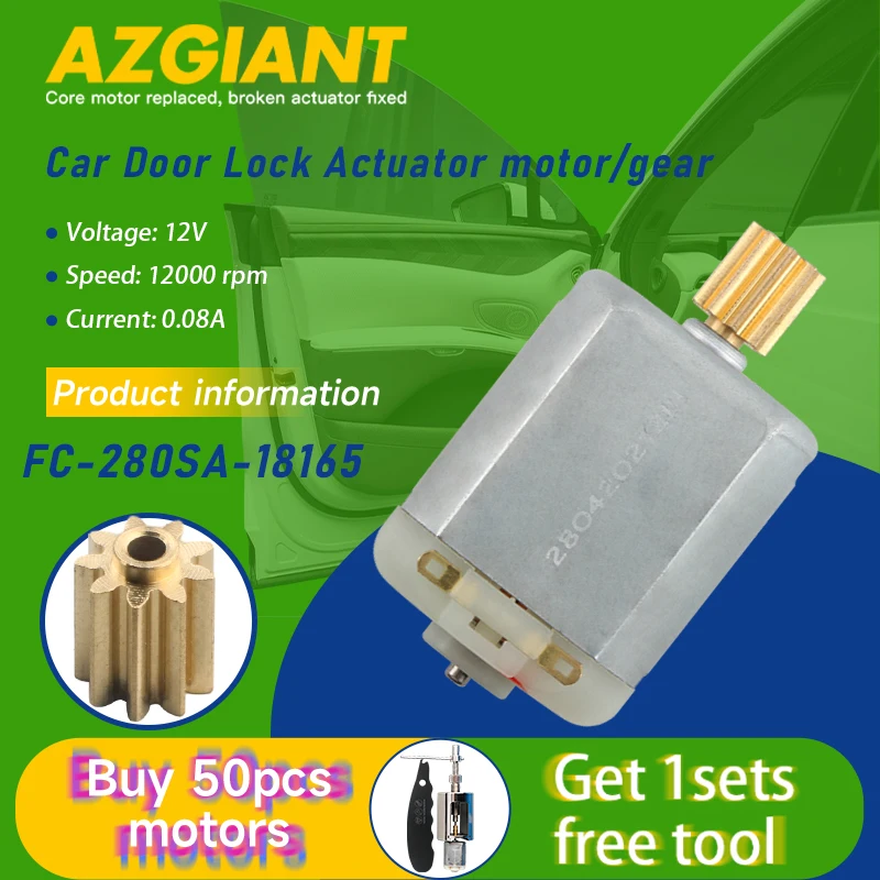 

Azgiant Car Side Central Lock Actuator 12v gear motor for 1999-2005 Fiat Punto Mk2 Brand New Auto Replacement Parts