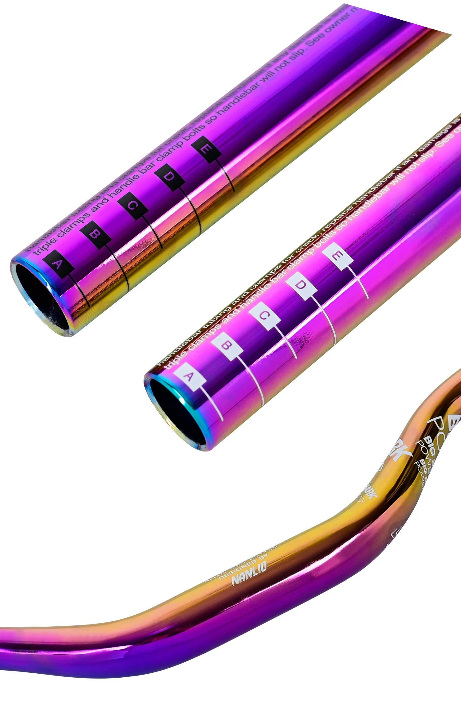 Nanlio Fahrradlenker, Dayan Lenker 50MM Steigung, 780MM Länge * 31.8MM Durchmesser, Regenbogenfarbe – Detail 14