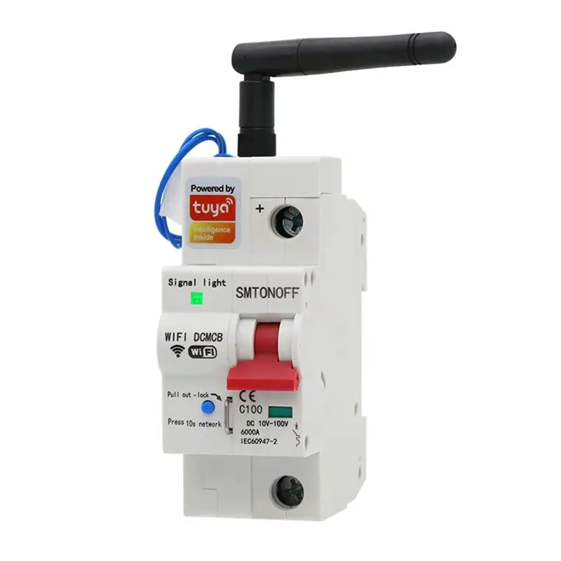 Ingenious-Tuya Smart Life Wifi DC Smart Circuit Breaker 12V 24V 48V Overload Short Circuit Protection For Alexa Google Home