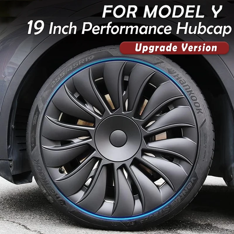 

4PCS Hub Cap Performance For Tesla Model Y Wheel Caps Automobile Replacemen Full Rim Cover Hubcap Accessories 19 Inch 2018-2024