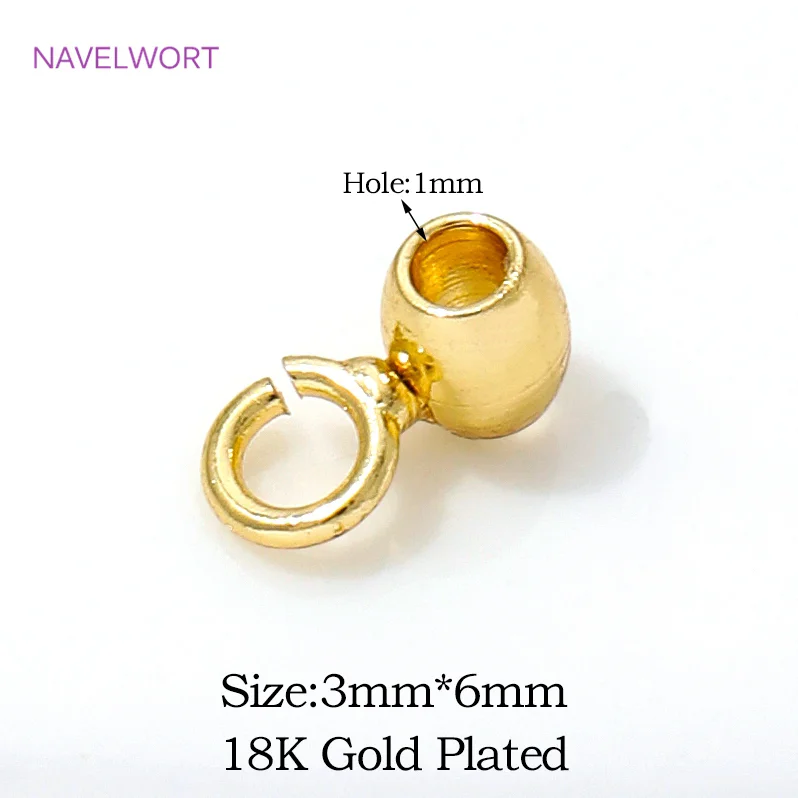 18K Gold Plated Bail Bead Hanger Rings,Brass Pendant Bail Connector,Bails For Jewelry,DIY Necklace Jewelry Making Accessories image 6