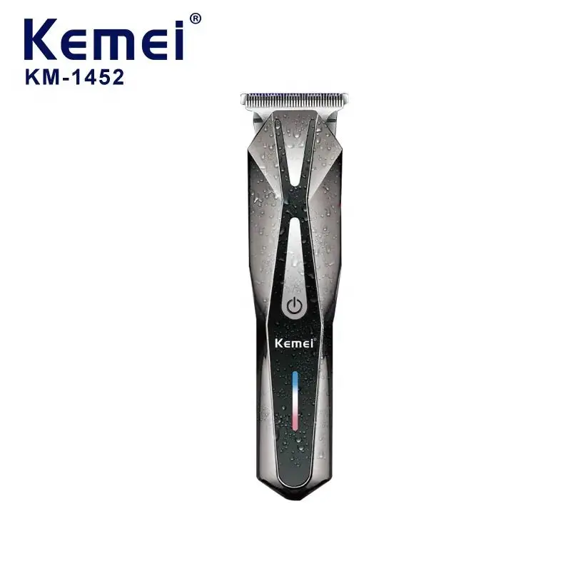 

Kemei electric haircut t-shape blade wireless clipper finishing edge rechargeable barber hair cutting machine powerful KM-1452