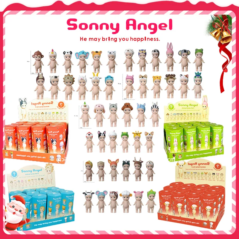 Sonny Angel Hippers Mystery Box Blind Box Standing Down Angel Series Anime Figures Toys Cute Cartoon Surprise Box Guess