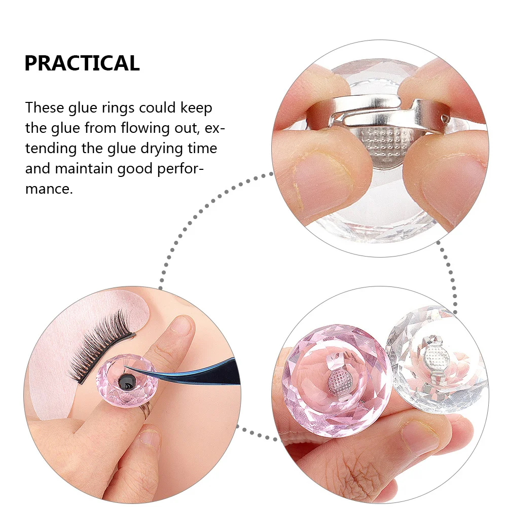 

2 шт., кристаллические пигментные кольца, держатель для наращивания ресниц, клей, органайзер для ресниц, чашка для микроблейдинга, принадлежности для чернил для татуировки