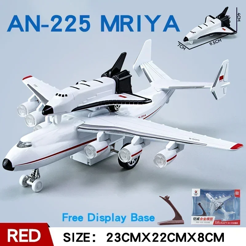 Metal Soviet Airlines Antonov An-225 Mriya Max Transport Aircraft Diecast Model Plane Collection Sound Light Toy For Kids