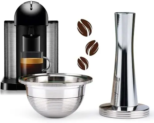

Многоразовые кофейные капсулы для Nespresso Vertuo | Нержавеющая сталь 304, экологичная и многоразовая