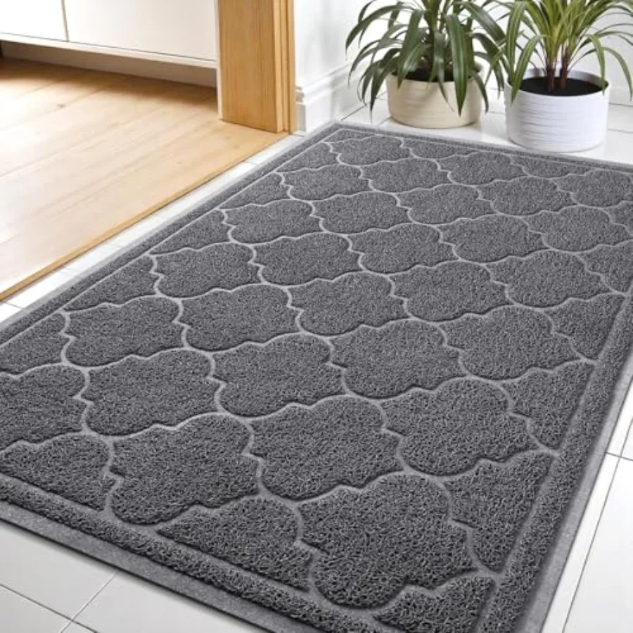 Door Mat Large 24x36 Inch Indoor Outdoor Doormat, Non-Slip Low-Profile Design Floor Mat, Durable Trap Dirt and Dust Front Door