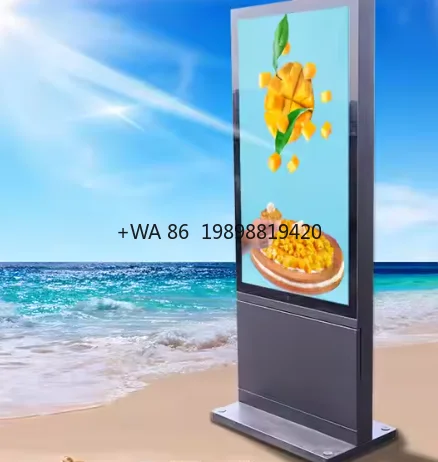 

Настраиваемые 32-дюймовые напольные цифровые вывески на открытом воздухе — односторонний ЖК-дисплей, водонепроницаемый тотем для наружного пола