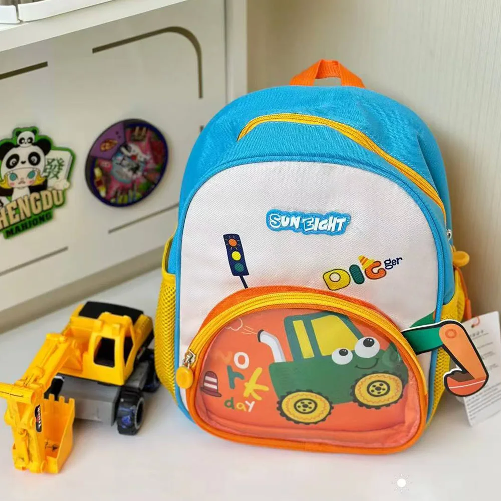 SUN EIGHT Small Backpacks Transparent Pocket School Bags For Kid Waterproof Nylon