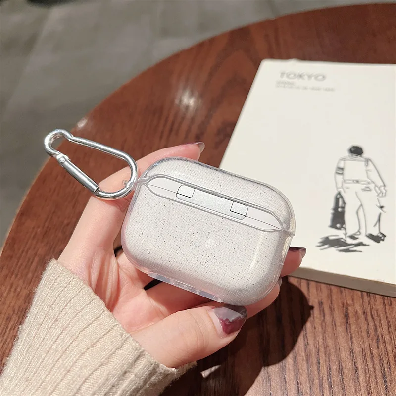 Apple Airpods 용 소프트 TPU 케이스 4 1 2 3 패션 하트 스타 반짝이 반짝 이는 블루투스 이어폰 커버 AirPods Pro 2 케이스 가방